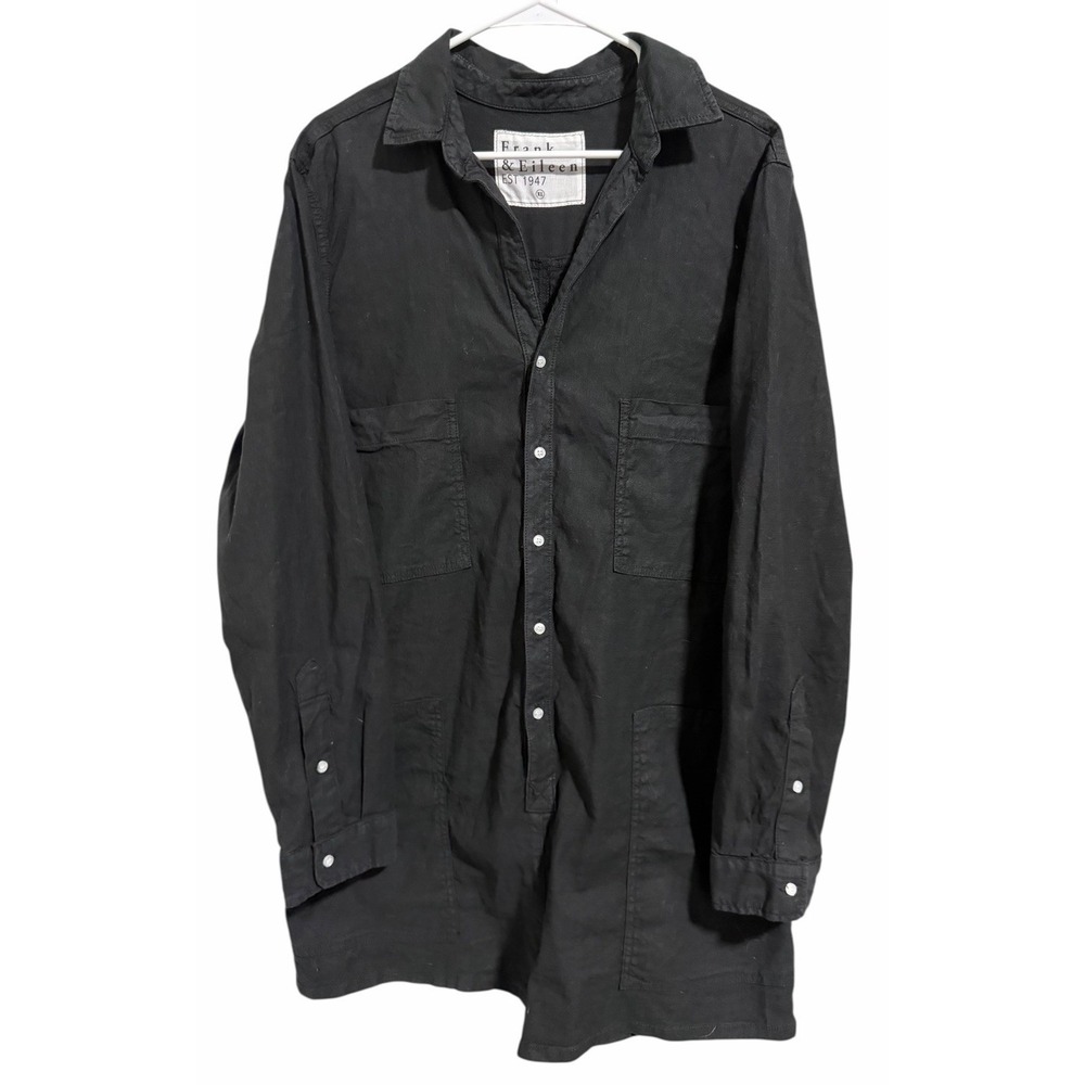 Frank & Eileen Ireland Black Long Sleeve Playsuit Women's Size XL